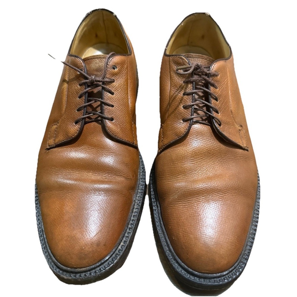 Nettleton Brown‎ Calfskin Leather Plain Toe Blucher Dress Shoes 9D/B Vintage